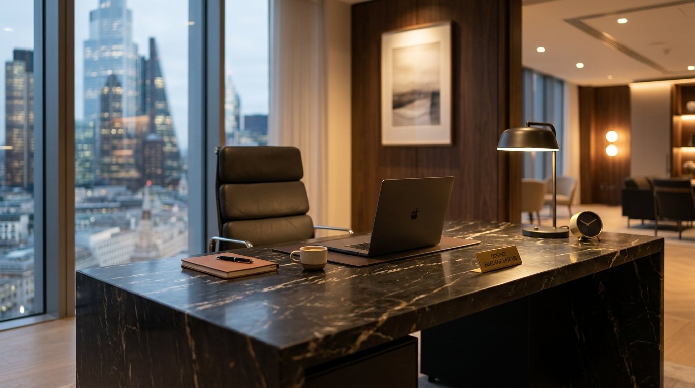 Sleek luxury marble office desk