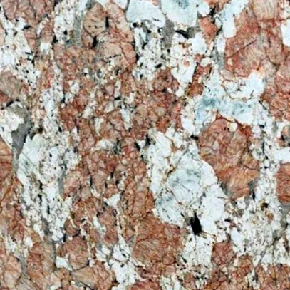 Alaska Pink granite, coarse pink crystals with pale green