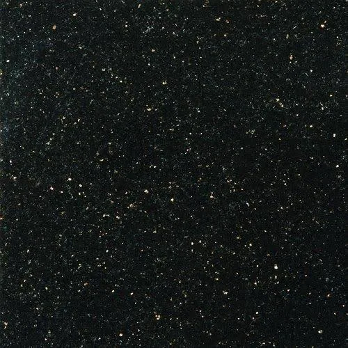 Black Galaxy granite, deep black with fine gold speckle