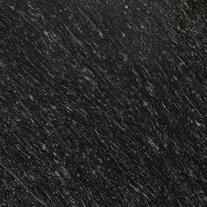 Black Markino granite, dark green-black with fine linear grain